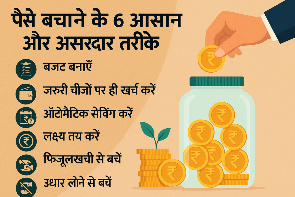 💰 पैसे बचाने के 6 आसान और असरदार तरीके | Smart Money Saving Tips in Hindi